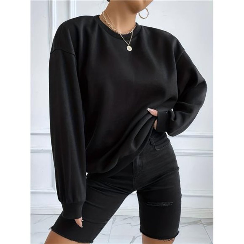 Rhinestone sweater Angel Wings Sweatshirt, Long Sleeve Crew Neck sweater shiny - Picture 3 of 12